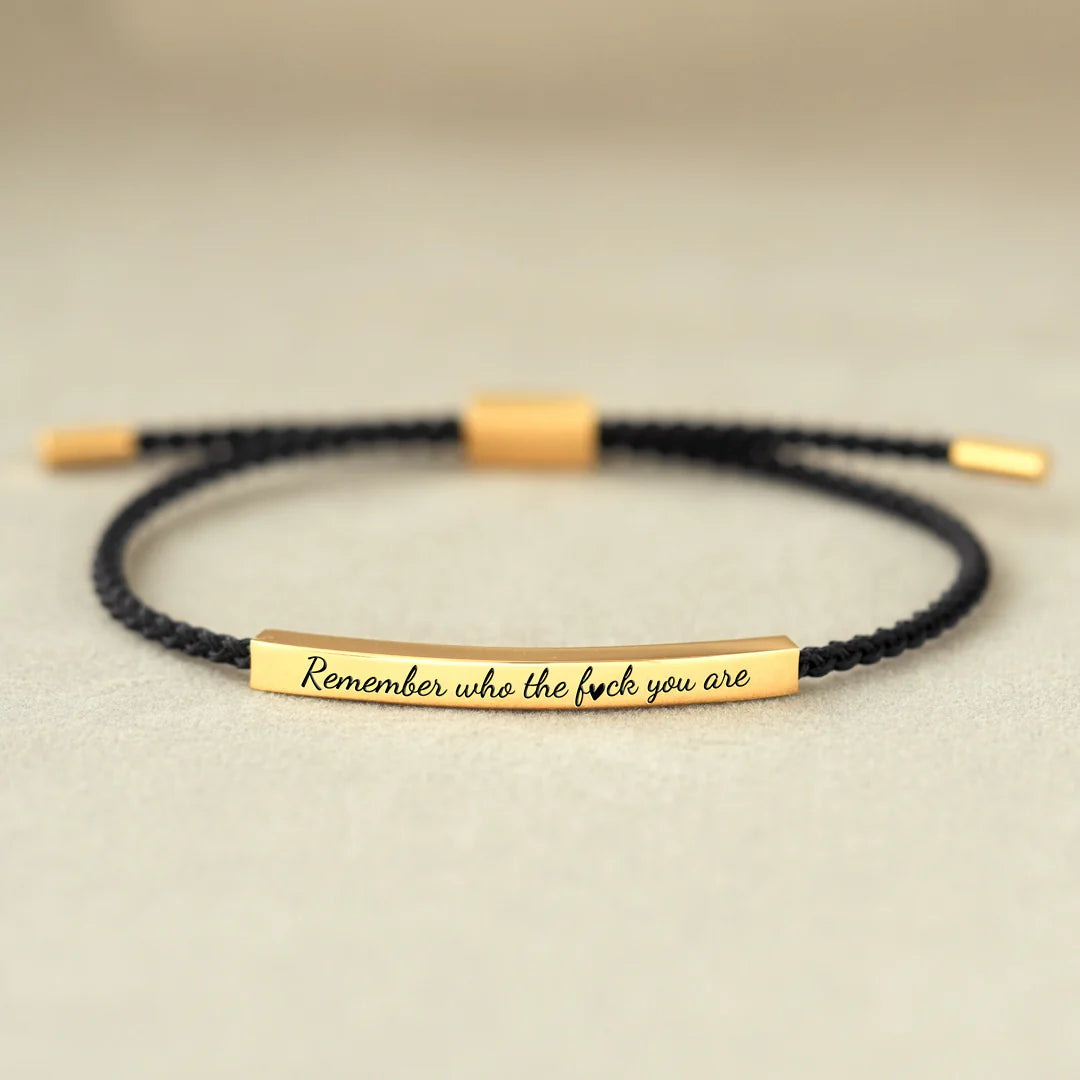 Remember Who The F♡ck You Are | Bracelet + Gift Bag