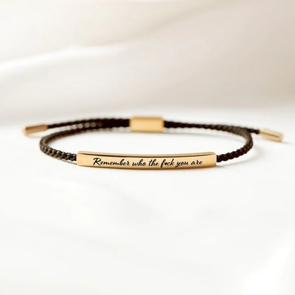 Remember Who The F♡ck You Are | Bracelet + Gift Bag