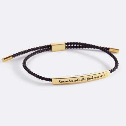 Remember Who The F♡ck You Are | Bracelet + Gift Bag