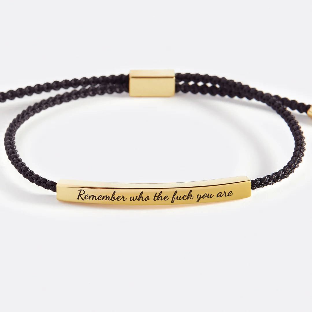 Remember Who The F♡ck You Are | Bracelet + Gift Bag